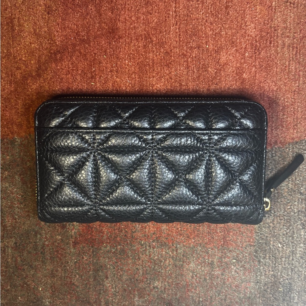 NEW! Kate Spade Whitaker Place Nisha Quilted Leather Zip Around Wallet - Picture 4 of 10